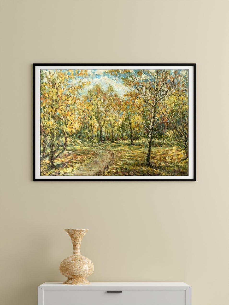 Autumn, Landscape, Original oil Painting, Ready to Hang For Sale 8