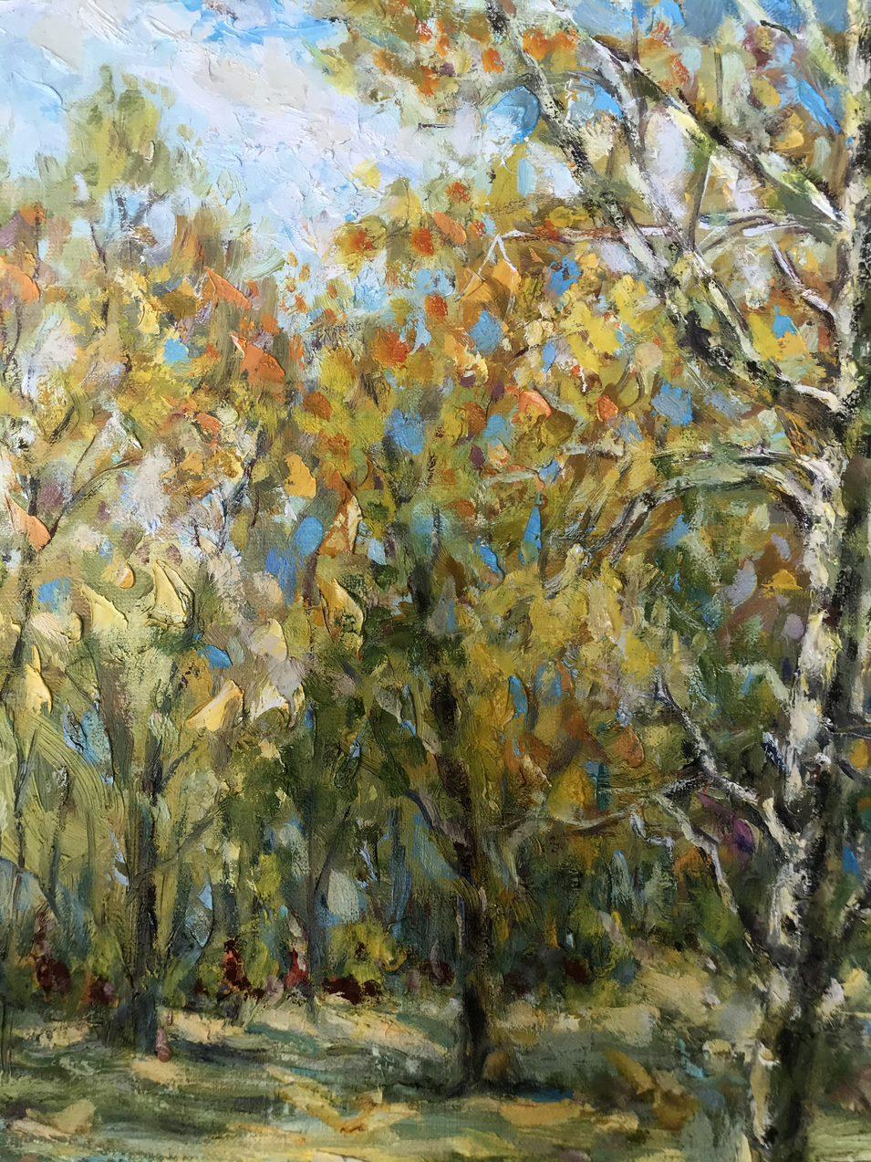 Autumn, Landscape, Original oil Painting, Ready to Hang For Sale 3