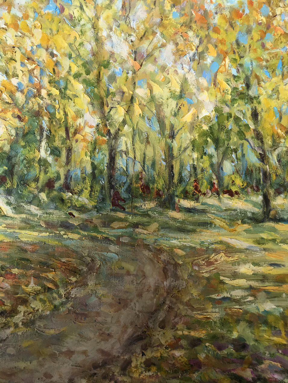 Autumn, Landscape, Original oil Painting, Ready to Hang For Sale 4
