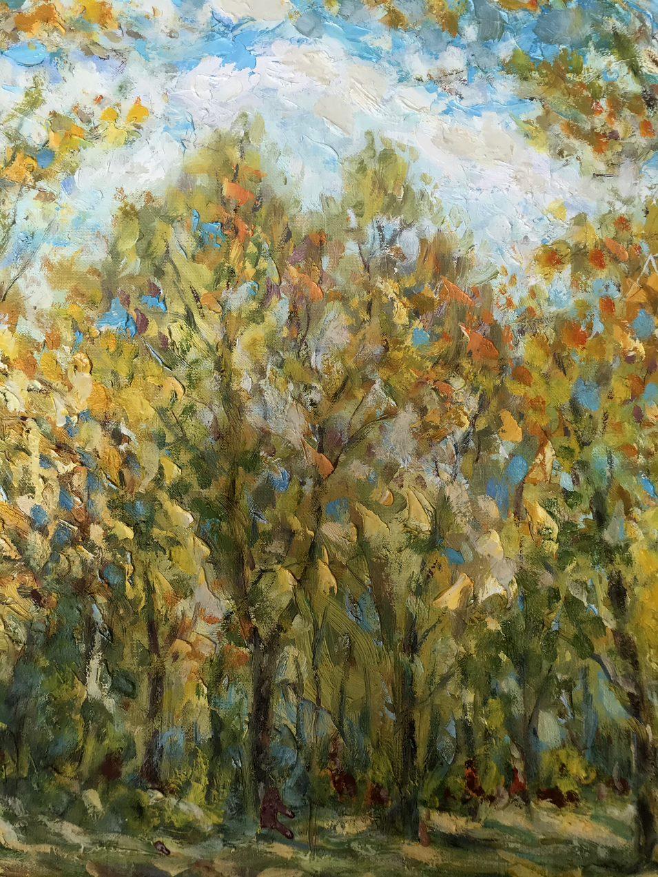 Autumn, Landscape, Original oil Painting, Ready to Hang For Sale 5