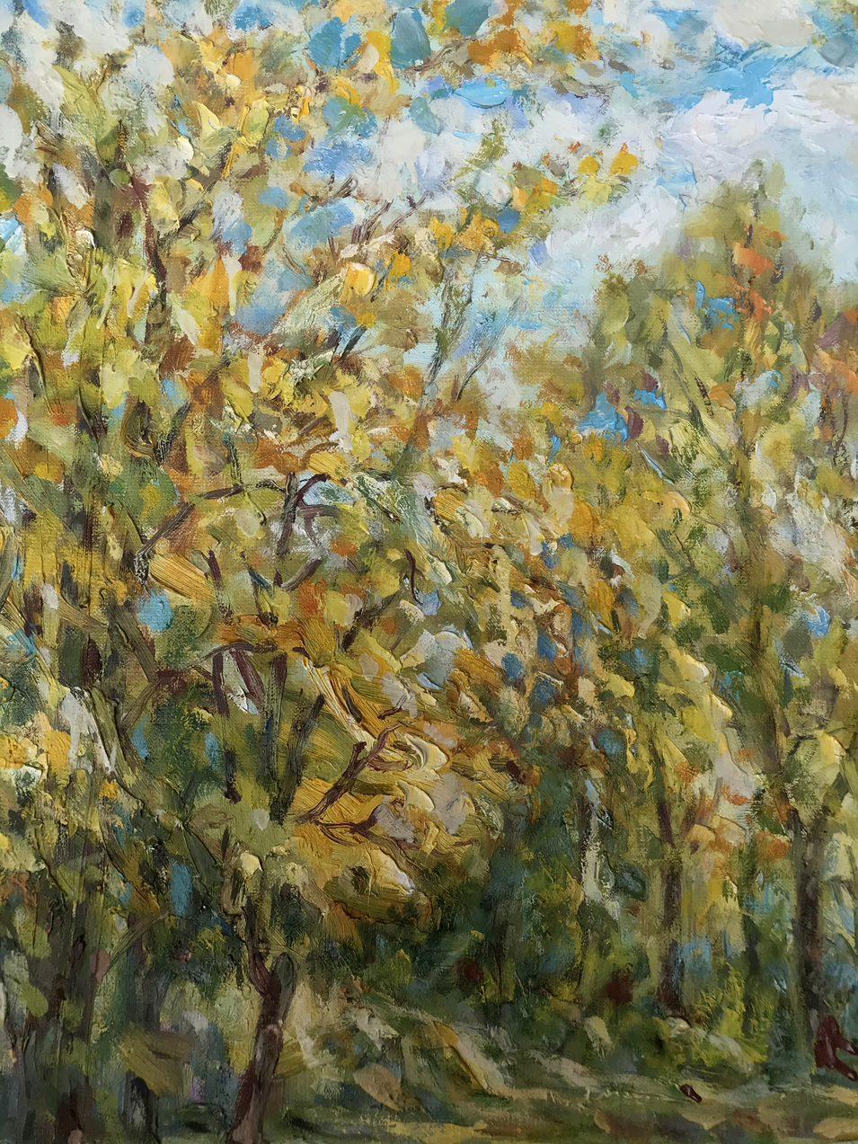Autumn, Landscape, Original oil Painting, Ready to Hang For Sale 6