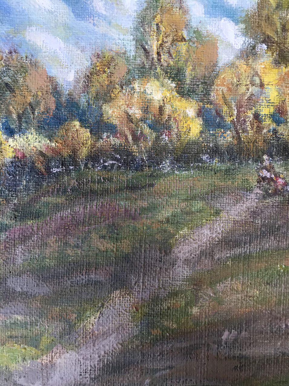 Autumn, Original oil Painting, Handmade, Ready to Hang For Sale 5