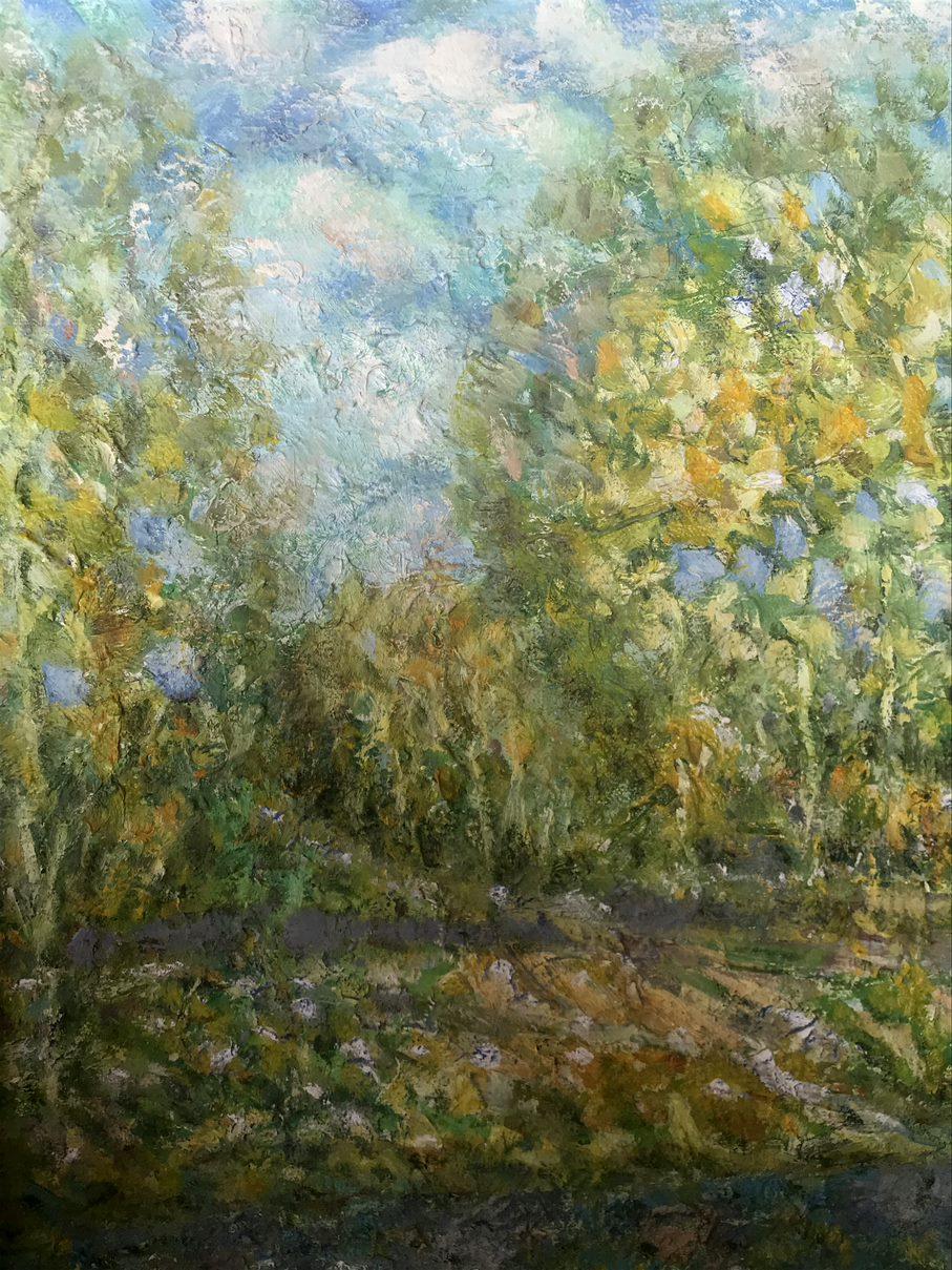 Autumn Recedes, Impressionism, Original oil Painting, Ready to Hang For Sale 4