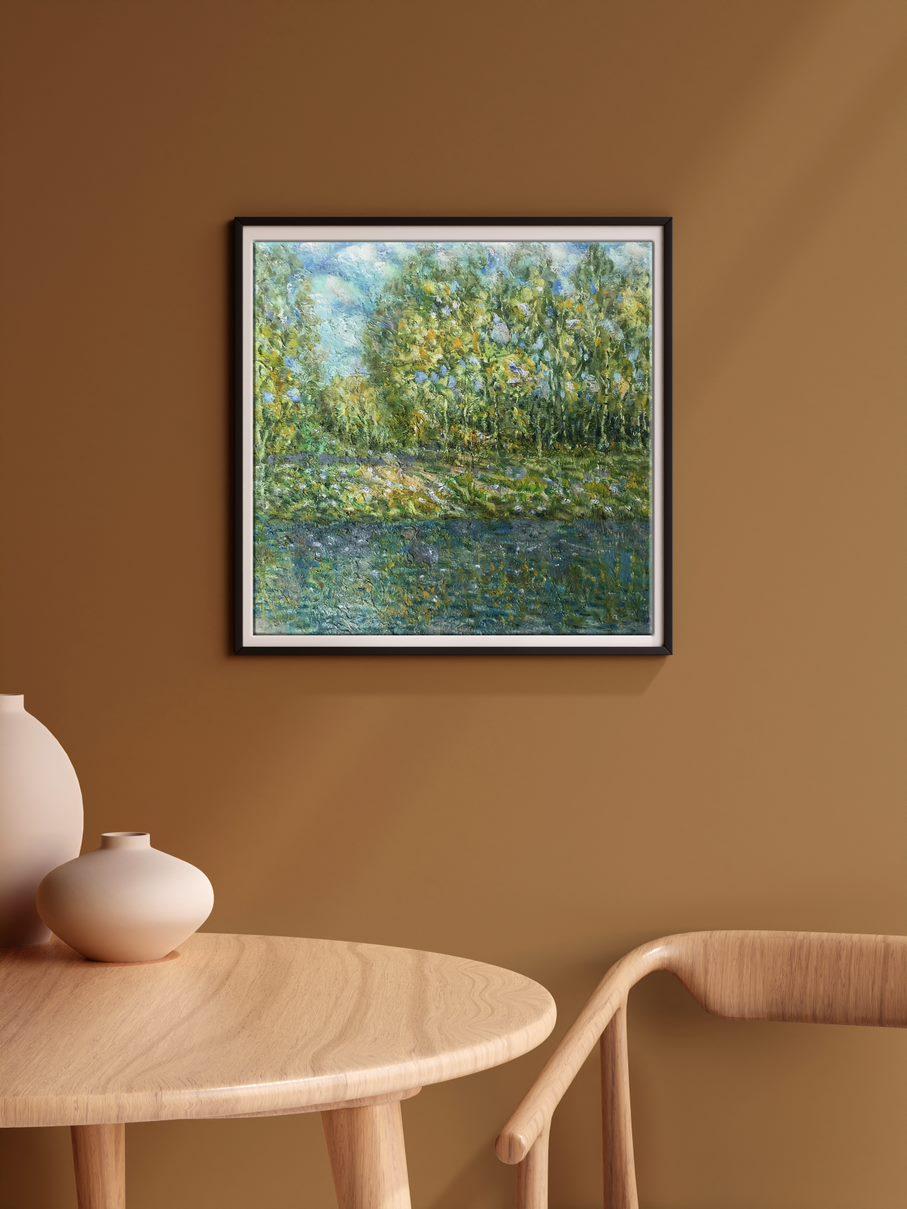 Autumn Recedes, Impressionism, Original oil Painting, Ready to Hang For Sale 5
