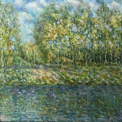 Herbst kommt, Impressionismus, Original-Ölgemälde in Öl, hängefertig