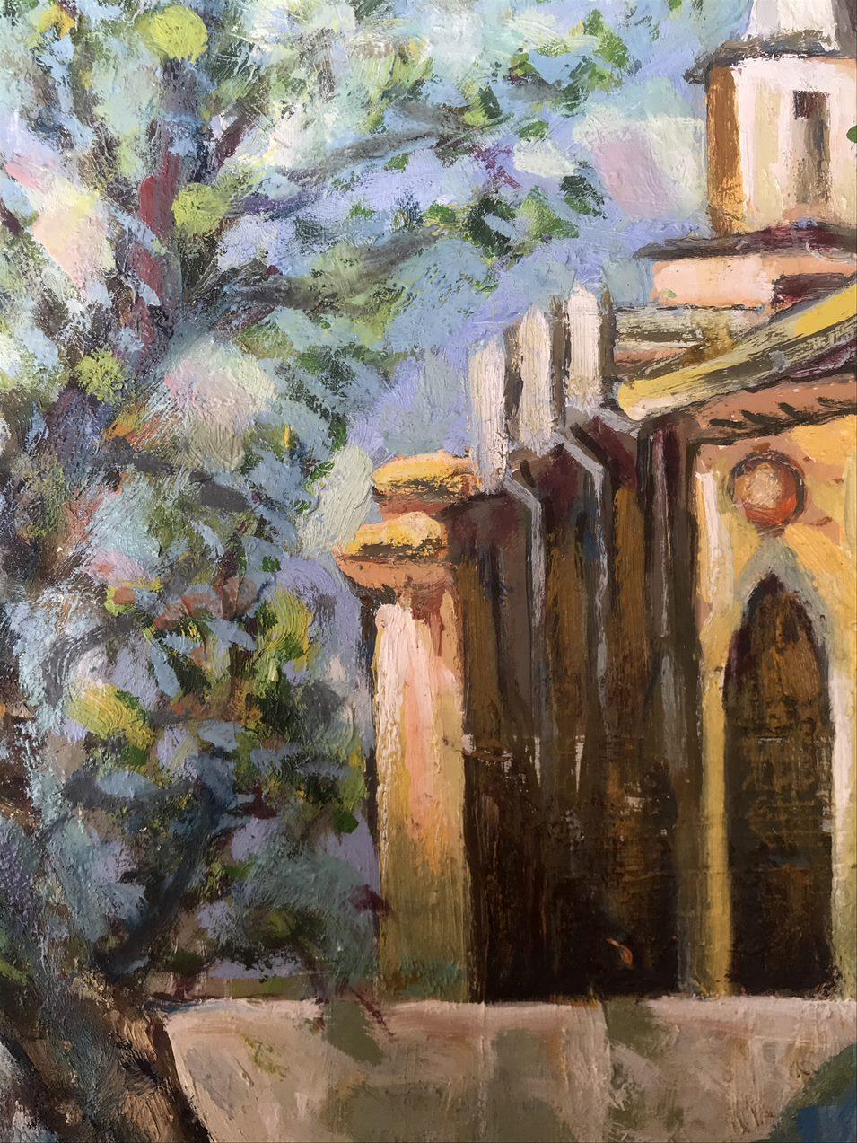 Künstler: Schapowal Iwan Leontjewitsch
Werk: Original-Ölgemälde, handgefertigtes Kunstwerk, ein Unikat 
Medium: Öl auf Karton
Stil: Impressionismus
Jahr: 2008
Titel: Church's in Sumy
Größe: 15.5
