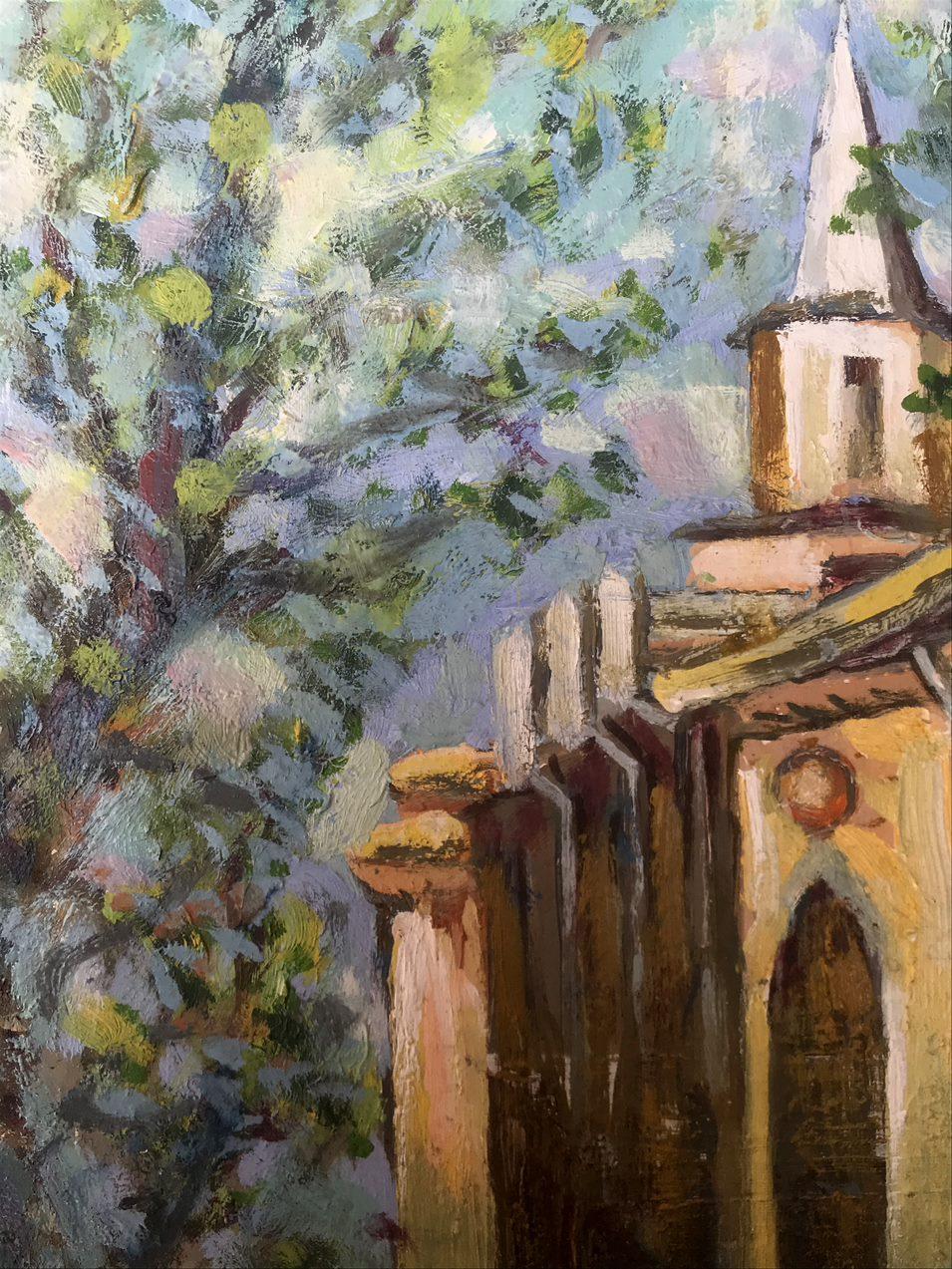 Church in Sumy, Original oil Painting, Ready to Hang For Sale 4