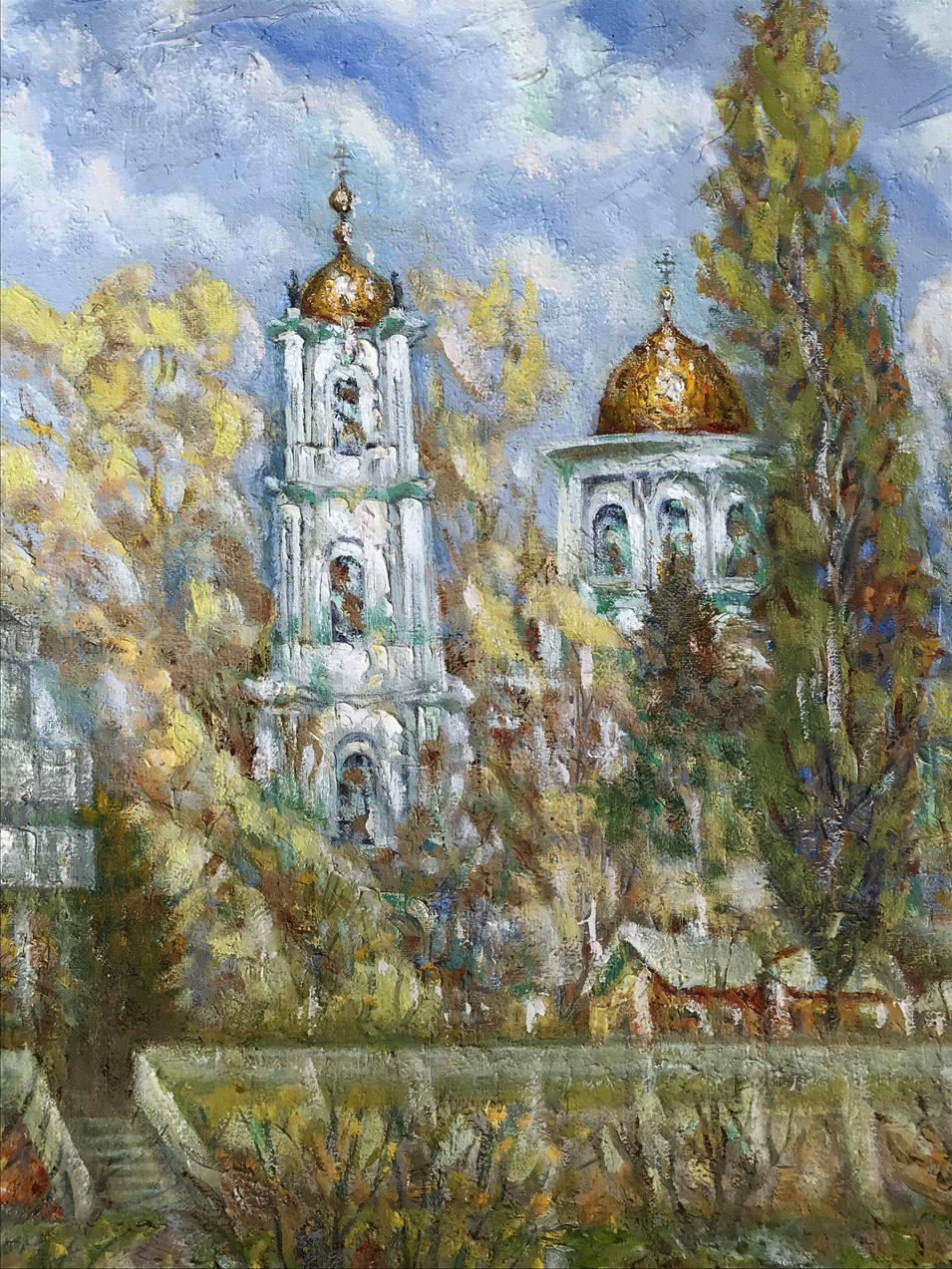 Glorious City of Sumy, Original oil Painting, Ready to Hang For Sale 6