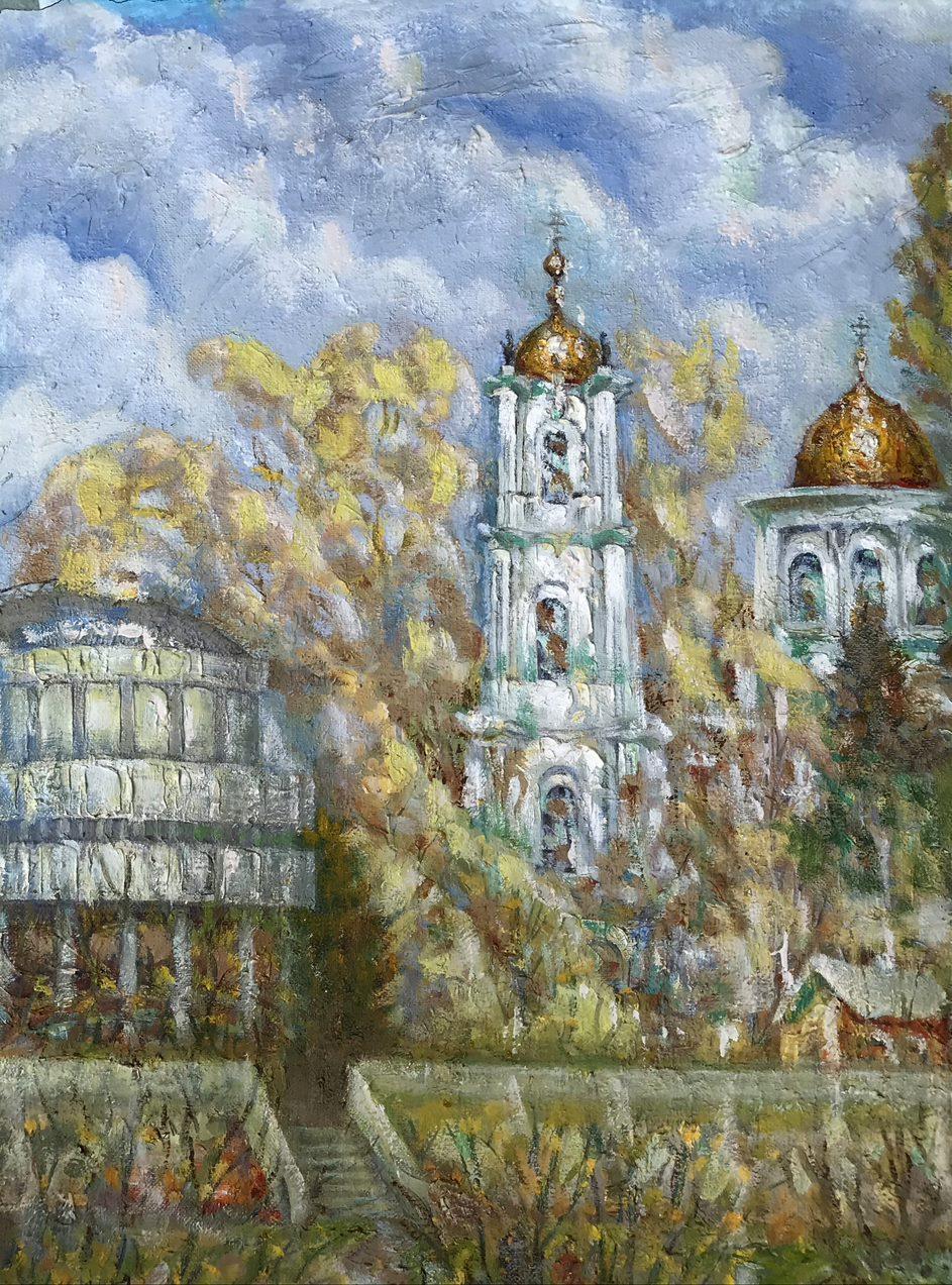 Glorious City of Sumy, Original oil Painting, Ready to Hang For Sale 7
