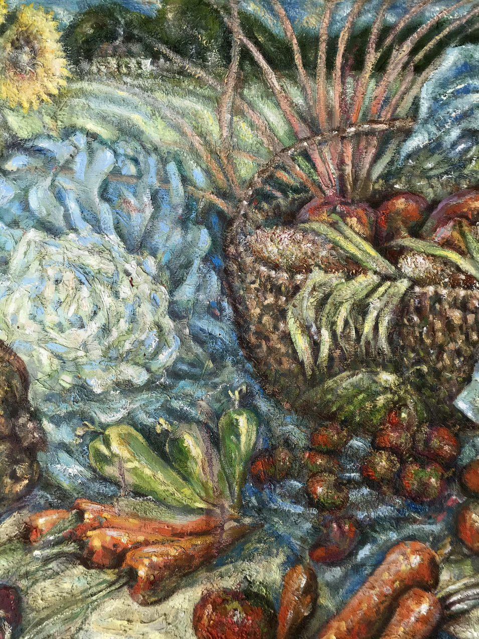 Harvest, Still Life, Original oil Painting, Ready to Hang For Sale 5