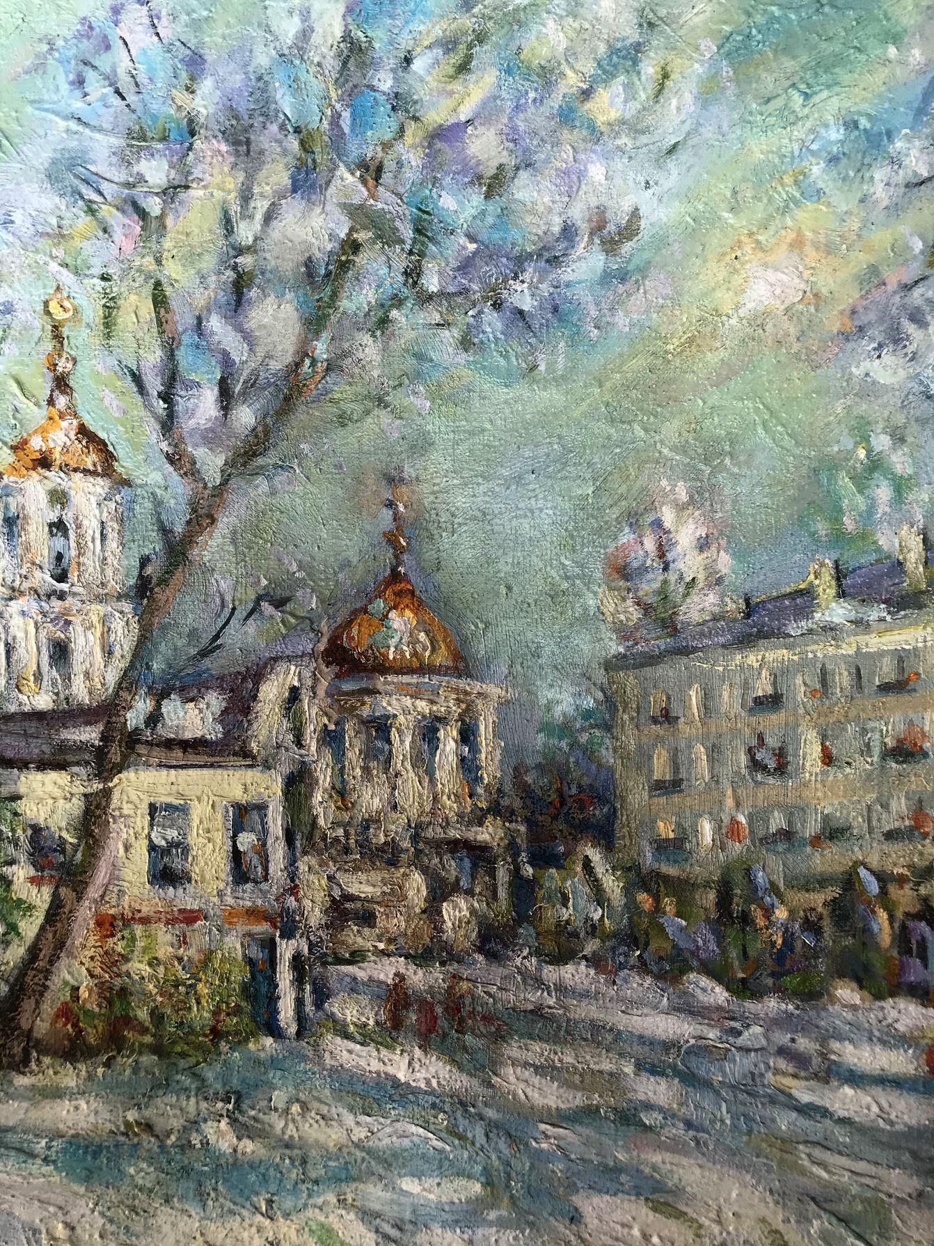 My Hometown, Original oil Painting, Ready to Hang For Sale 3