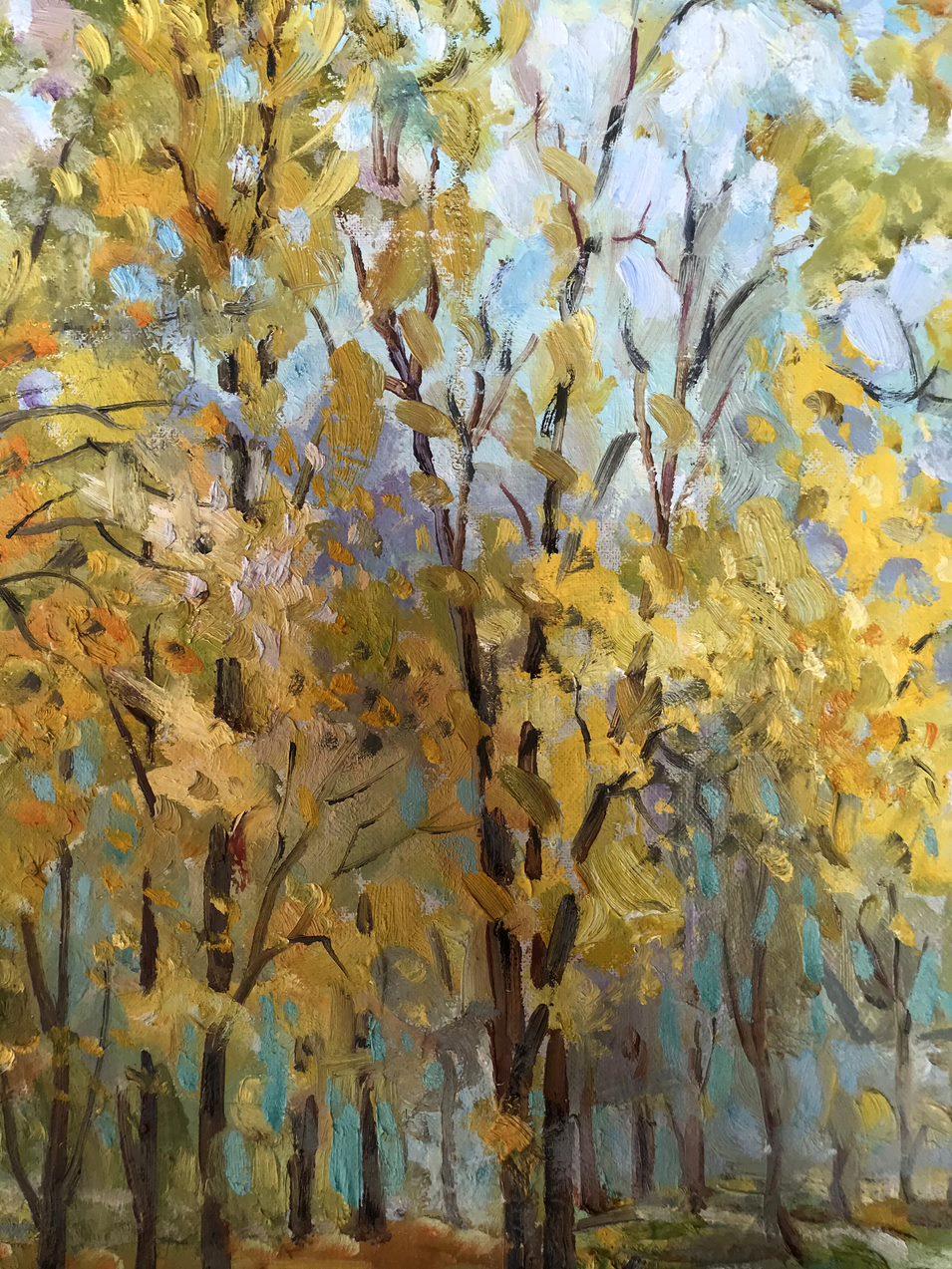 October Colors, Original oil Painting, Handmade, Ready to Hang For Sale 3