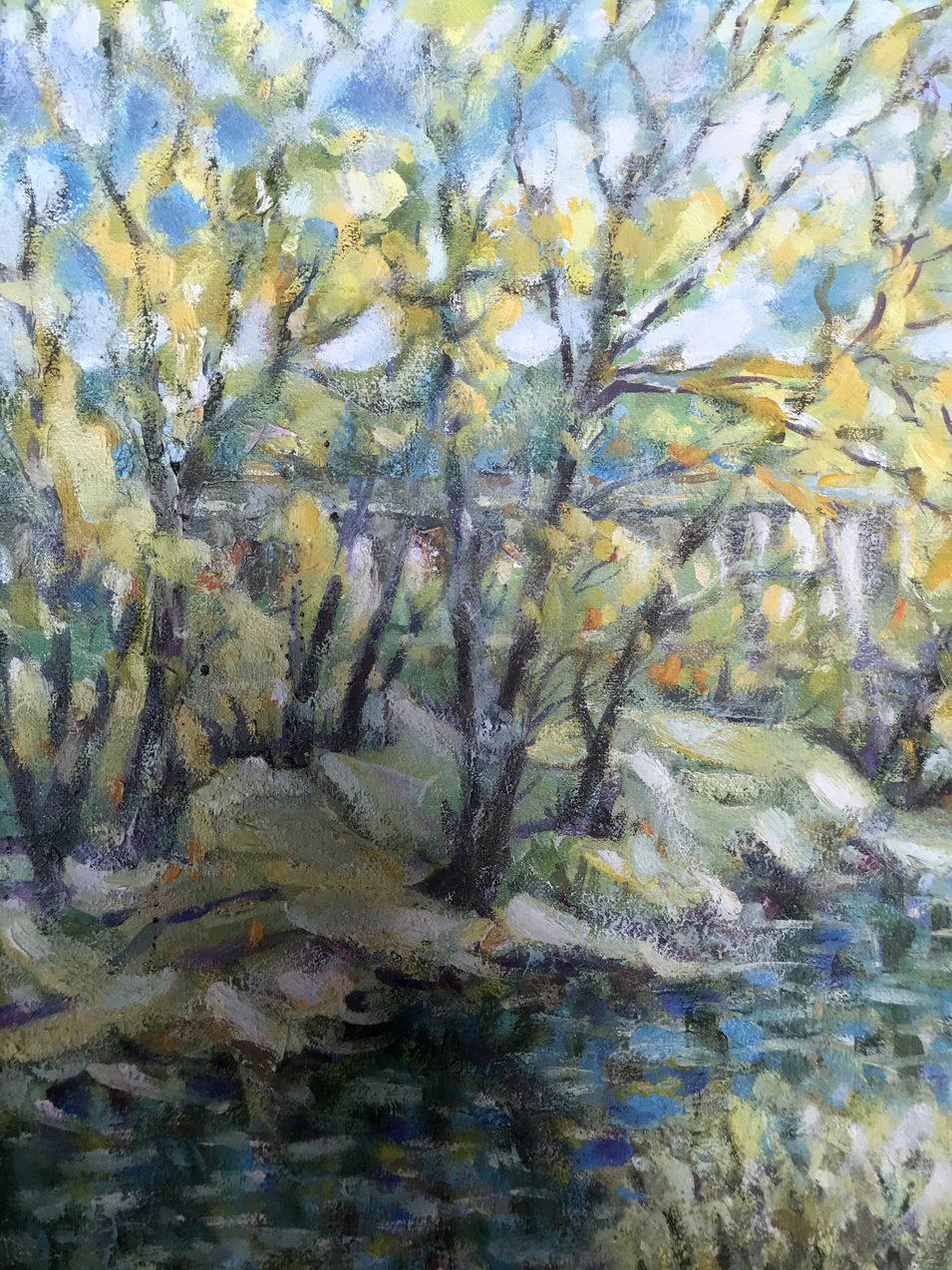 Su Psla, Paesaggio, Pittura ad olio originale, pronta per essere appesa 1