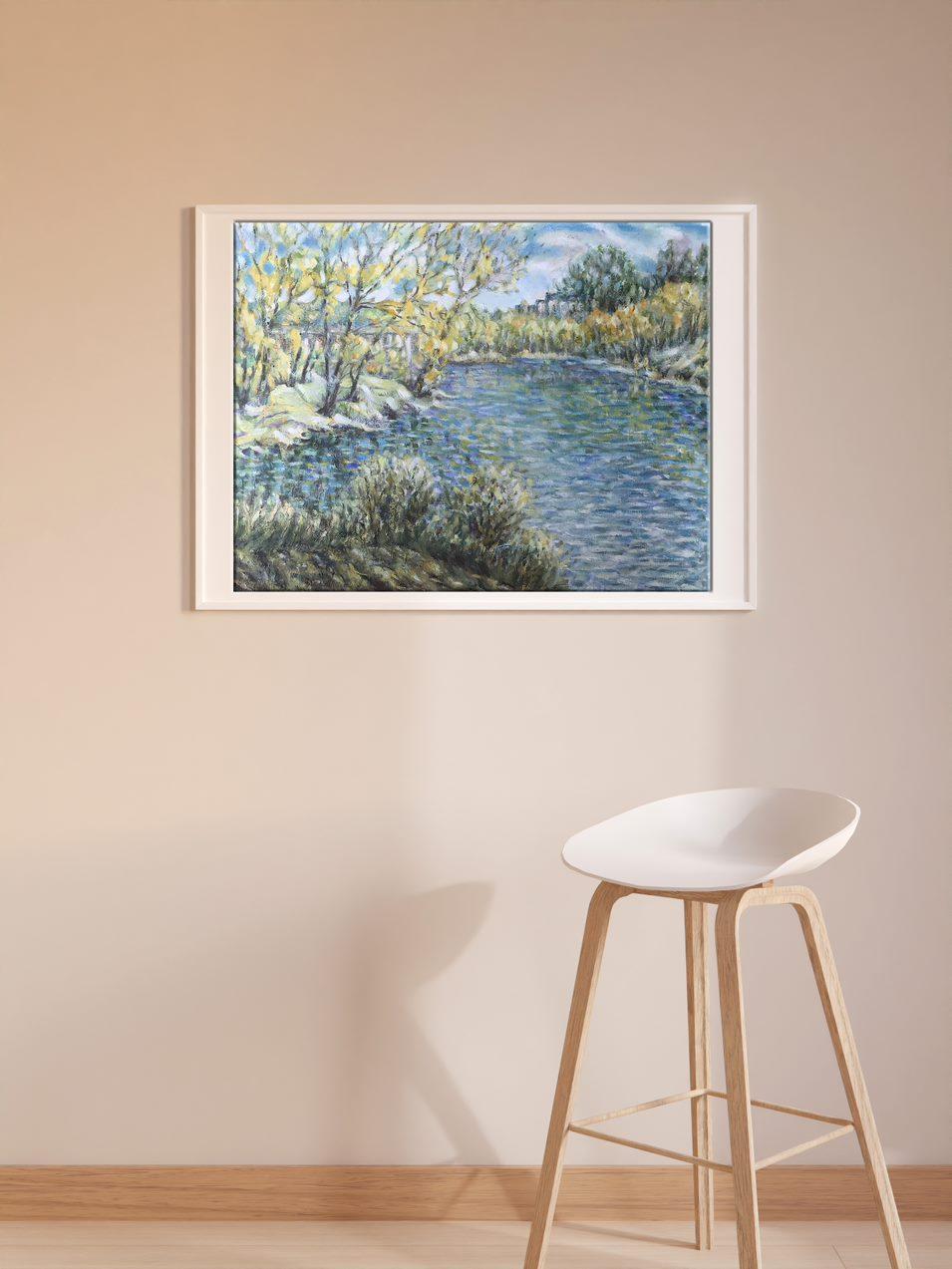 Su Psla, Paesaggio, Pittura ad olio originale, pronta per essere appesa 2