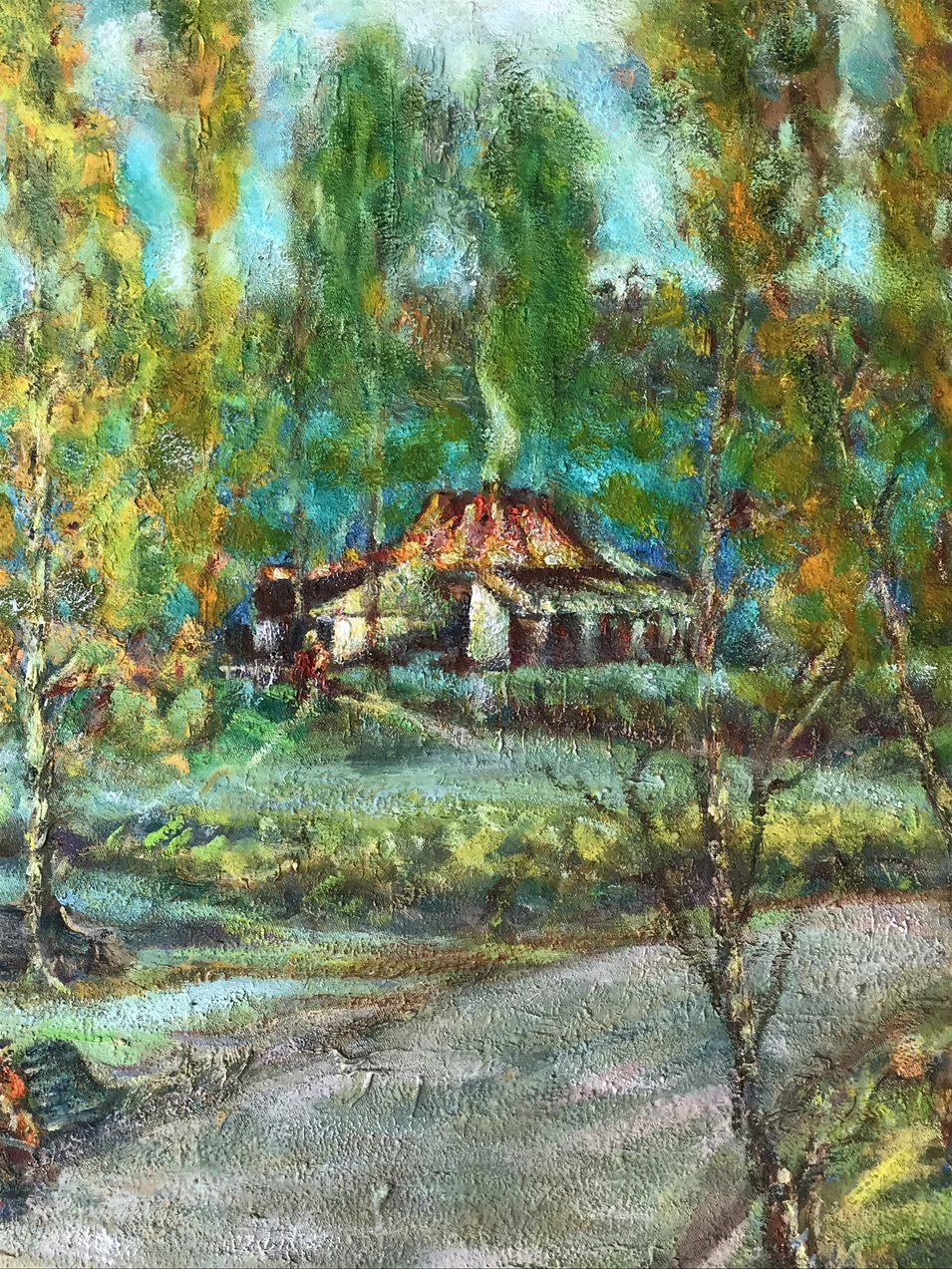 On the Outskirts of the City, Original oil Painting, Ready to Hang For Sale 3