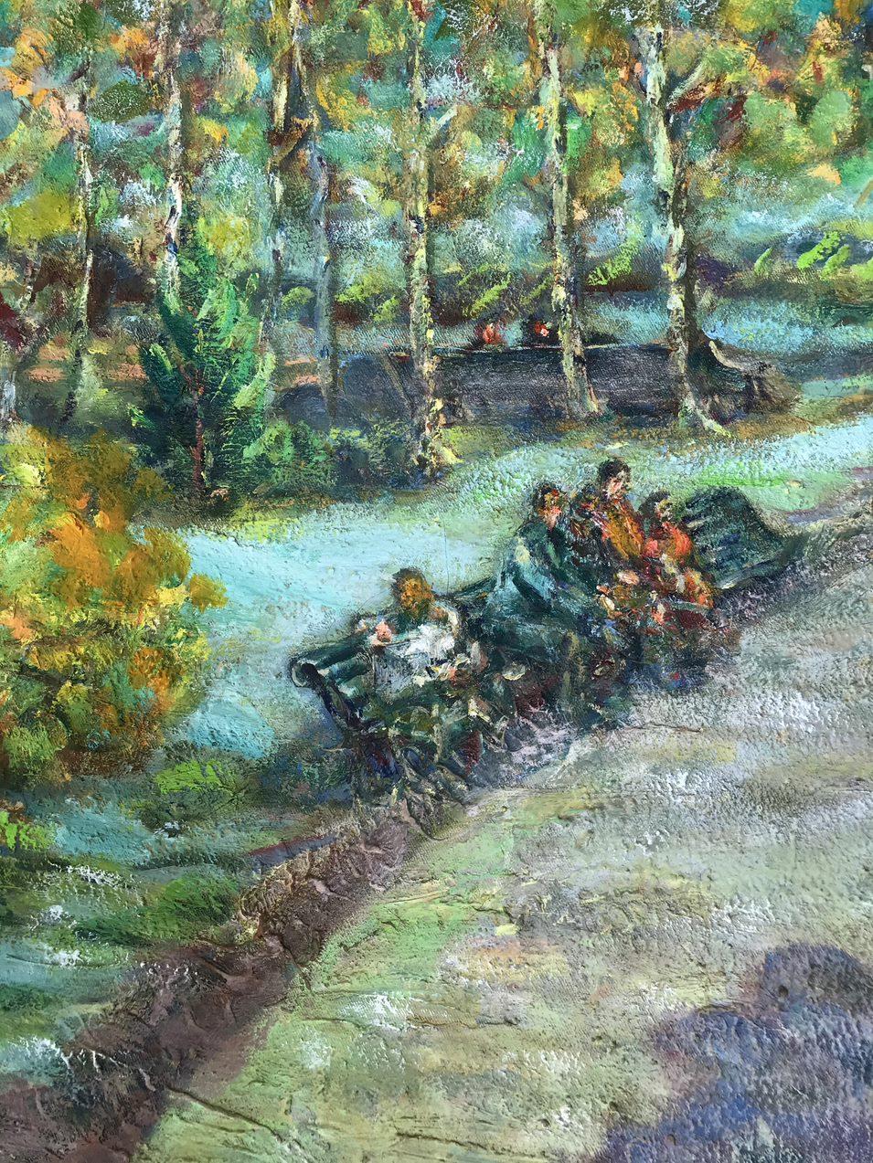 On the Outskirts of the City, Original oil Painting, Ready to Hang For Sale 4