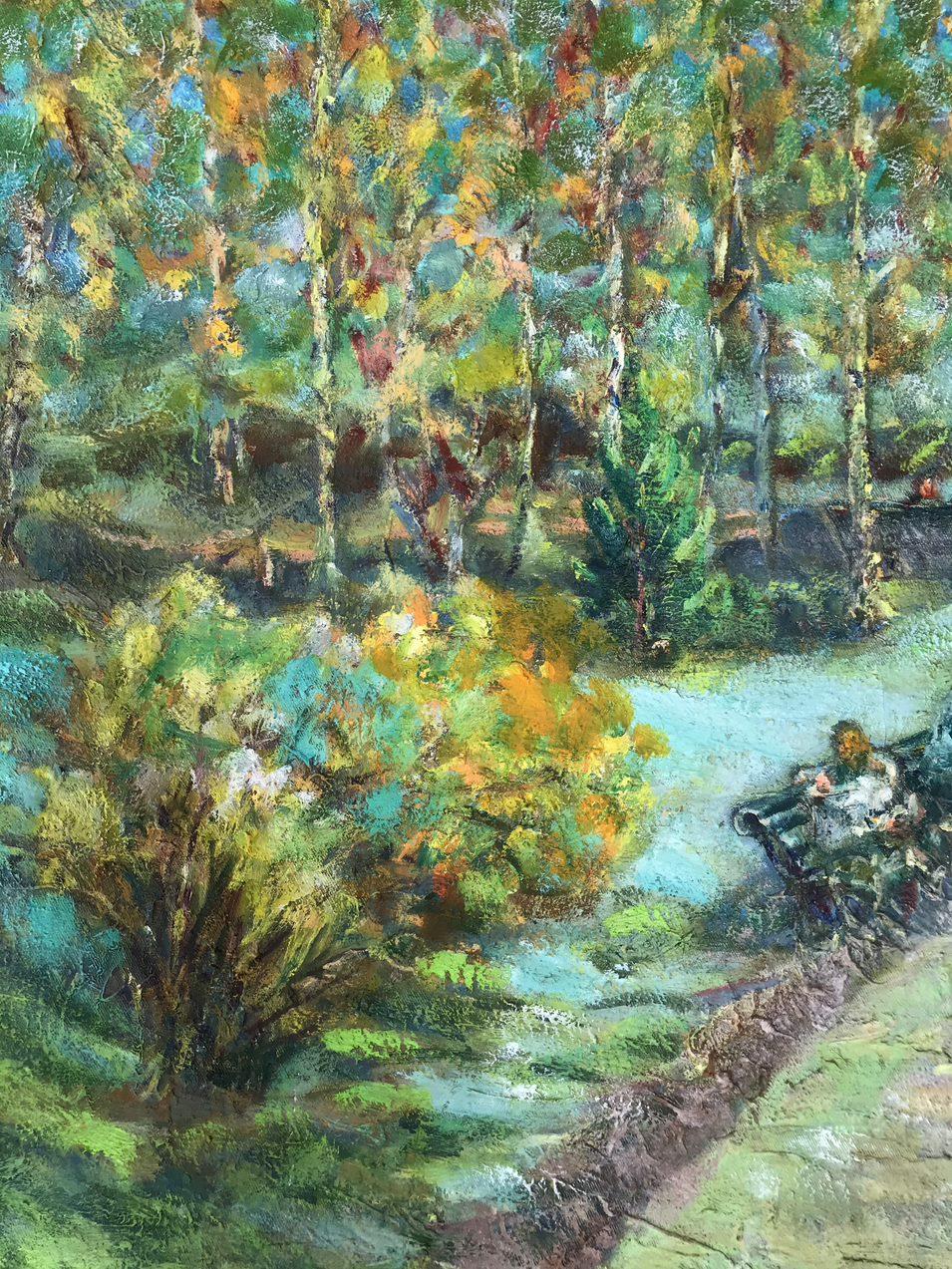 On the Outskirts of the City, Original oil Painting, Ready to Hang For Sale 6