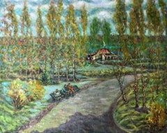 On the Outskirts of the City, Original oil Painting, Ready to Hang