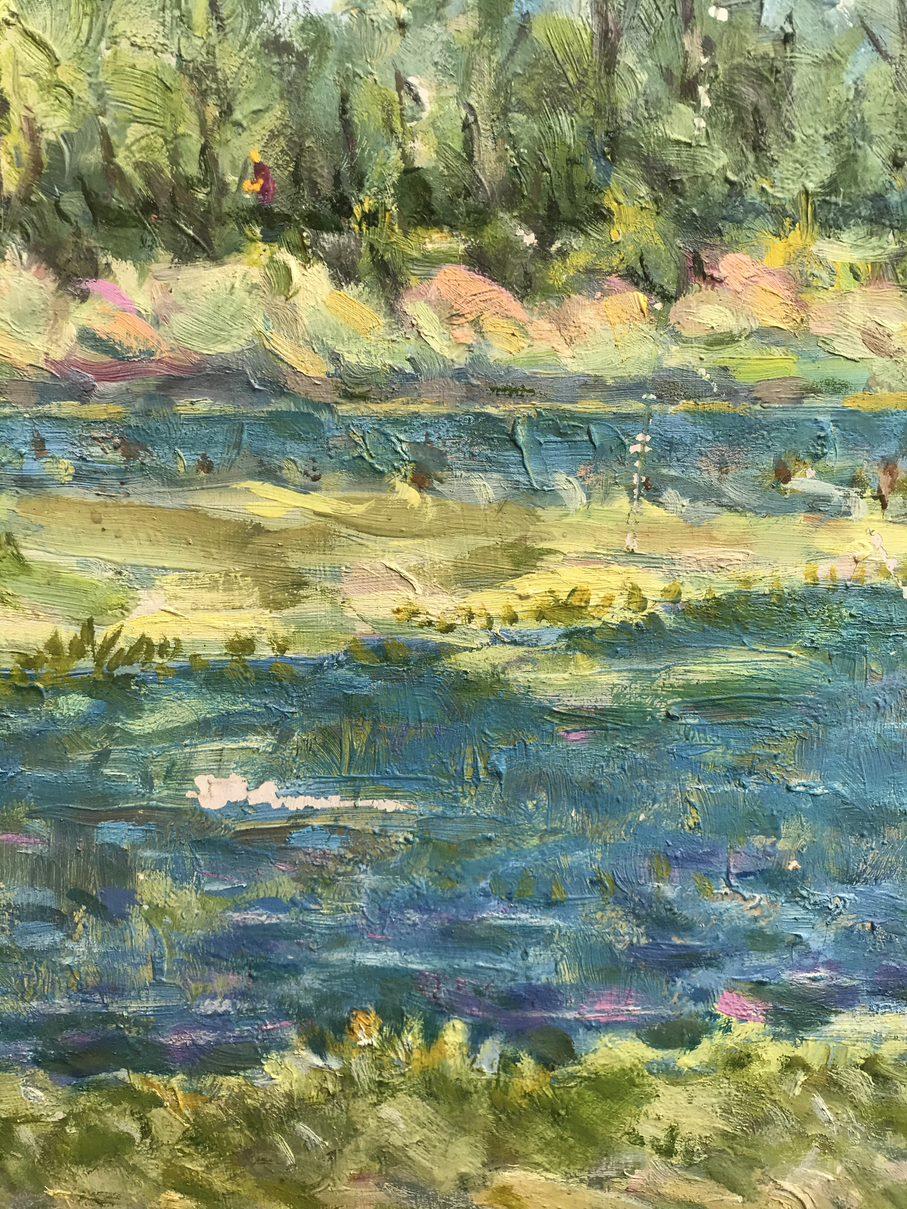 On the Psel, Impressionism, Original oil Painting, Ready to Hang For Sale 1
