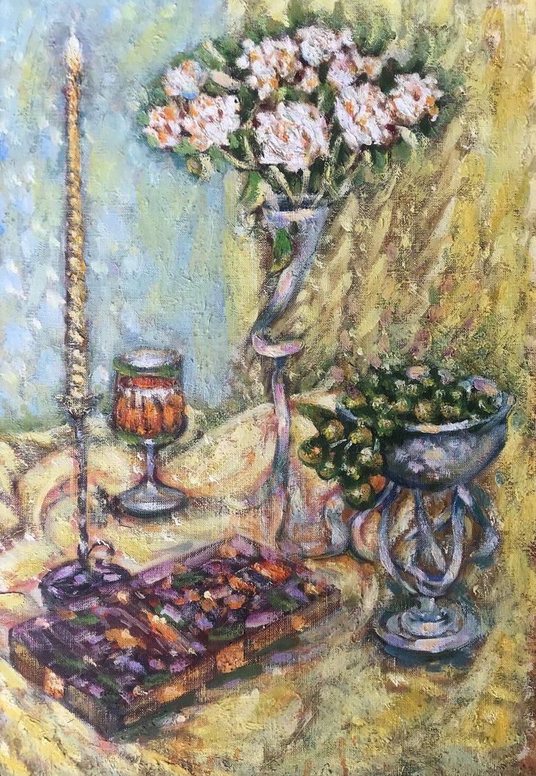 Ivan Shapoval Still-Life Painting - Recollection, still life, Original oil Painting, Ready to Hang