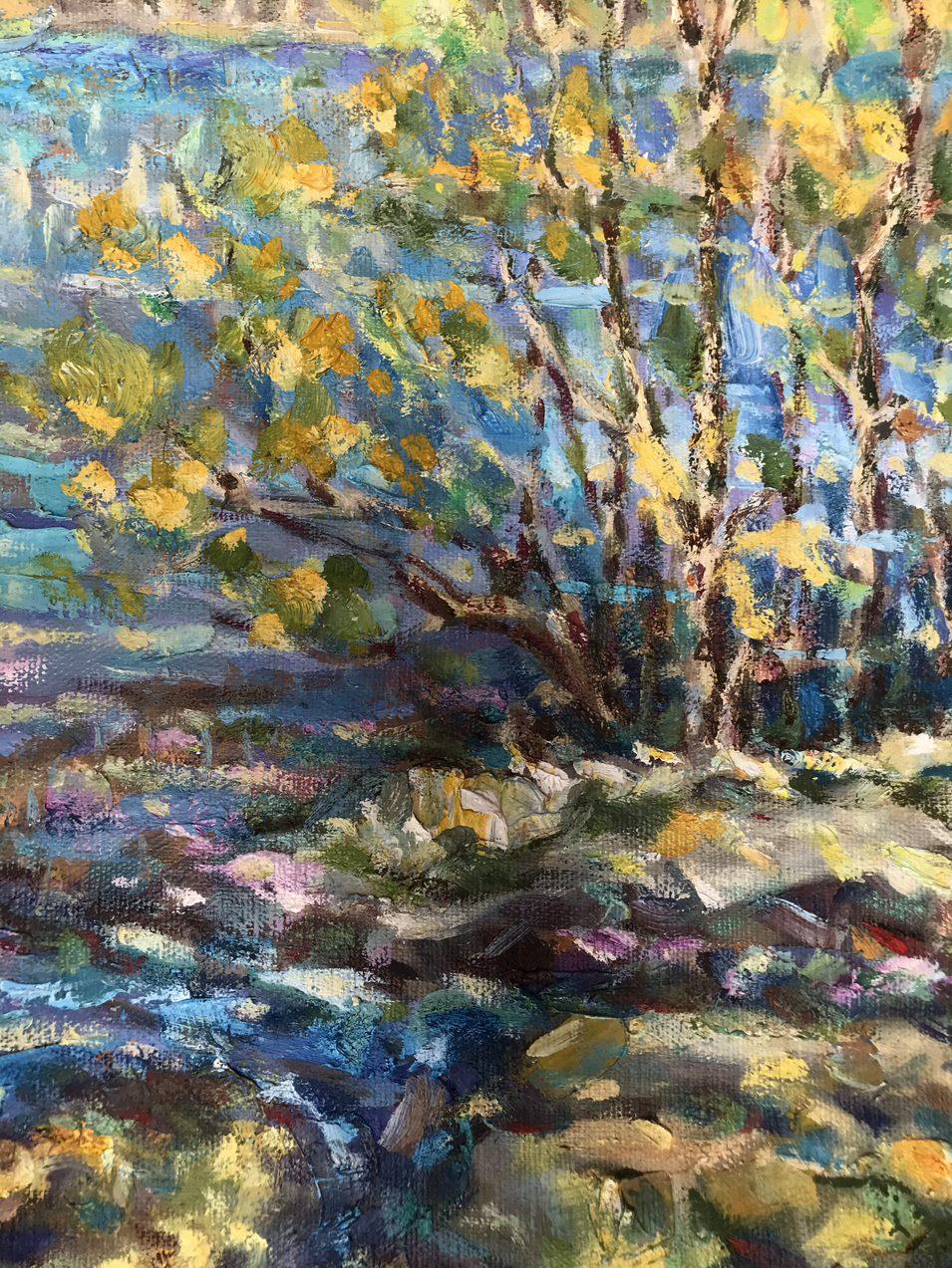 Spring is Coming, Landscape, Original oil Painting, Ready to Hang For Sale 1