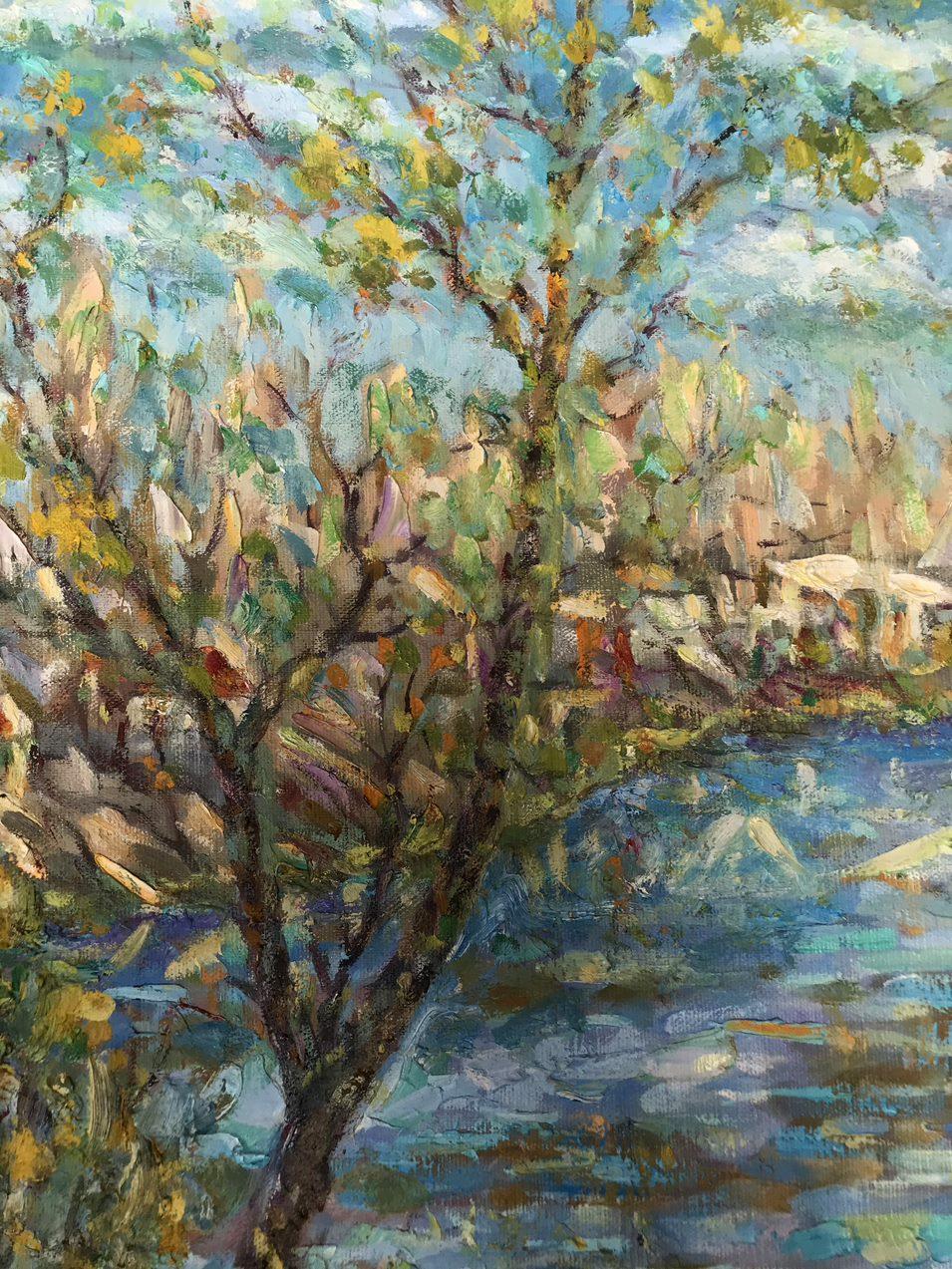 Spring is Coming, Landscape, Original oil Painting, Ready to Hang For Sale 2