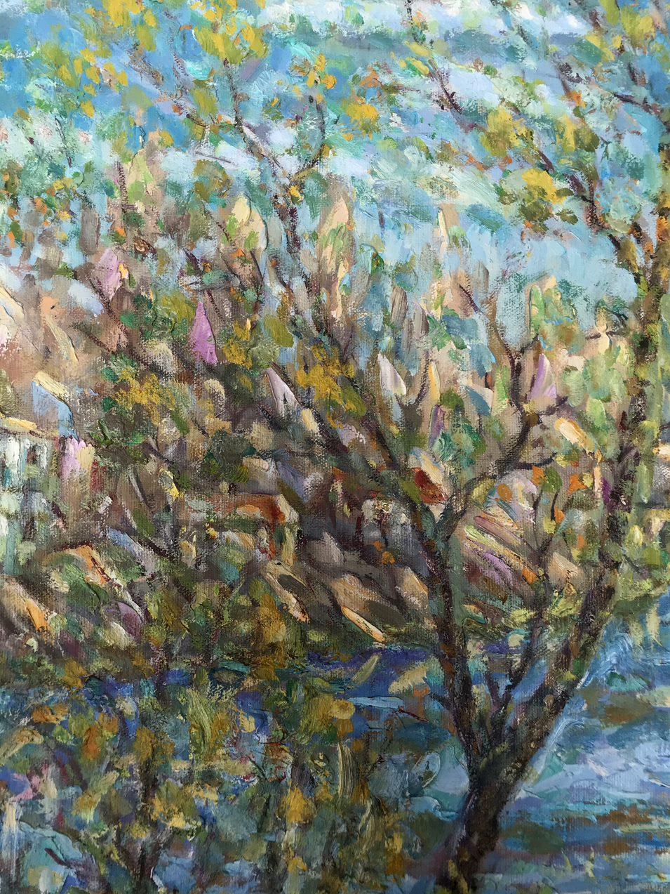 Spring is Coming, Landscape, Original oil Painting, Ready to Hang For Sale 4