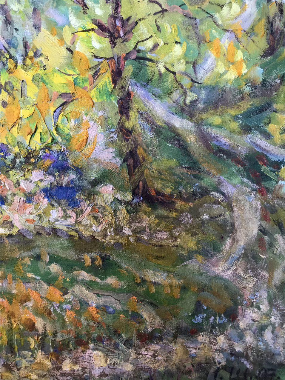 Spring, Landscape, Original oil Painting, Ready to Hang For Sale 1