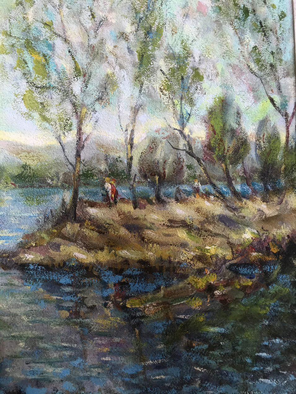 Summer Day, landscape, Original oil Painting, Ready to Hang For Sale 1