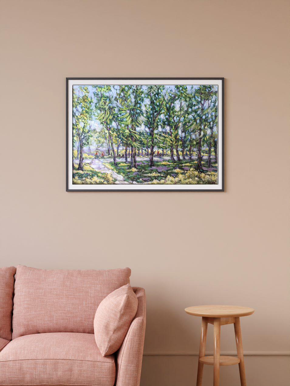 Sumy Park, Original-Ölgemälde, handgefertigt, hängefertig im Angebot 3