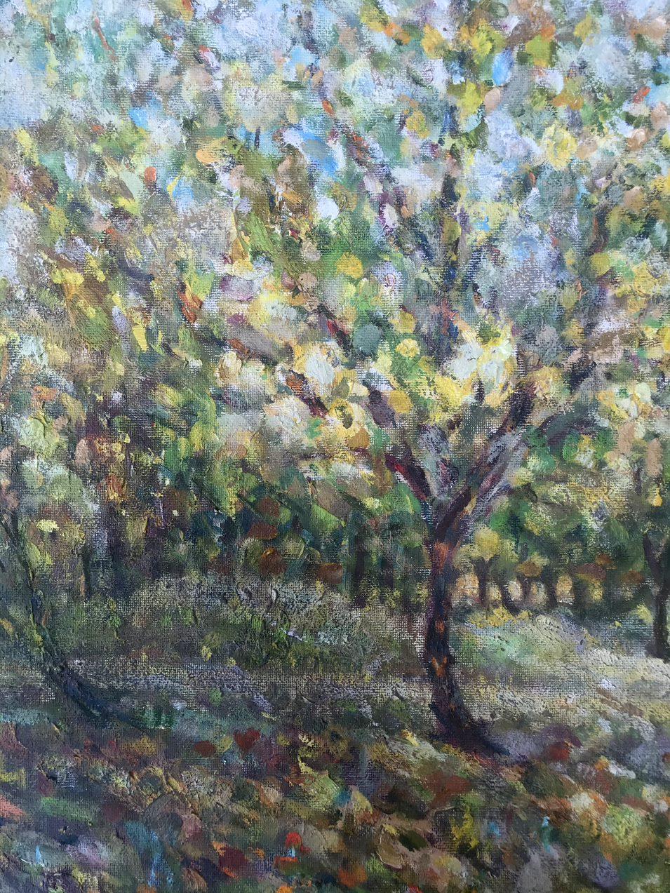 Sunny Summer, landscape, Original oil Painting, Ready to Hang For Sale 1