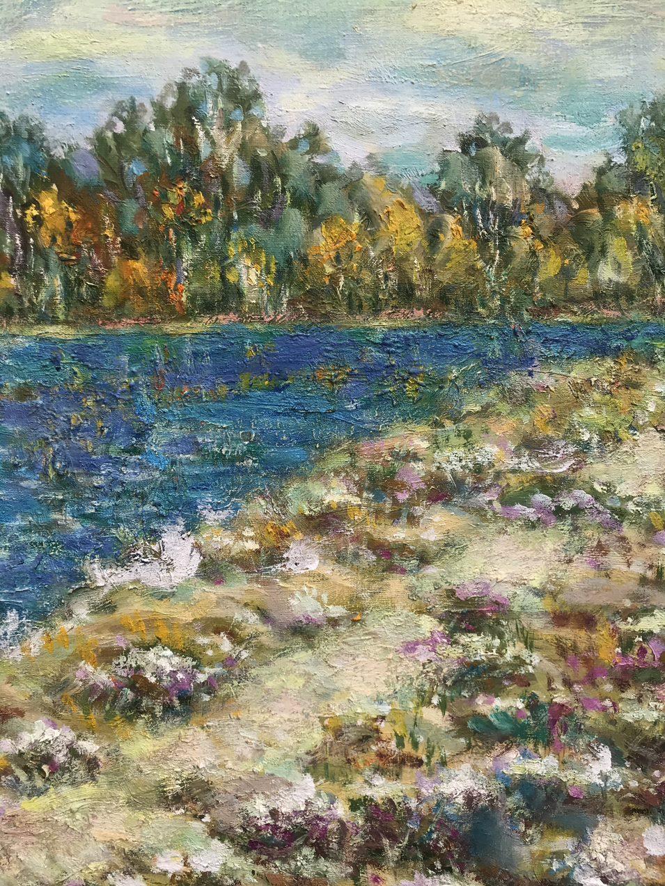 The Bass Tract, Original-Ölgemälde in Öl, hängefertig (Impressionismus), Painting, von Ivan Shapoval