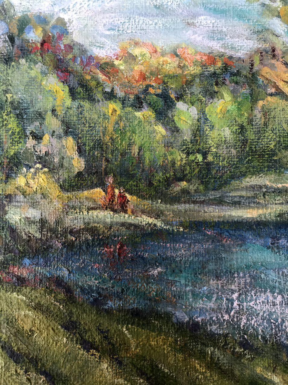 The Bass Tract, landscape Original oil Painting, Ready to Hang For Sale 2