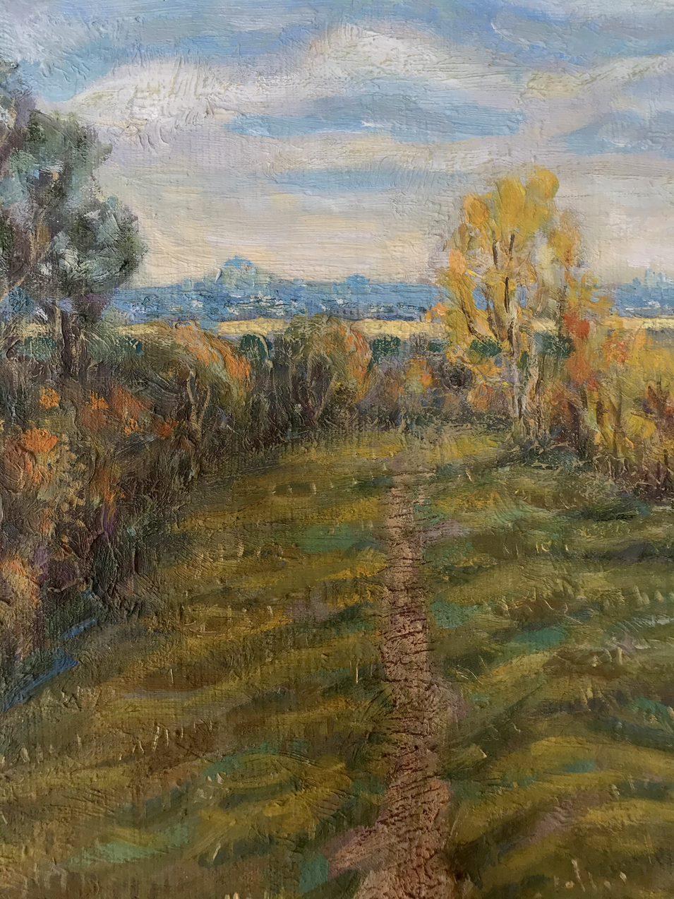 The Beginning of Autumn, Original oil Painting, Ready to Hang For Sale 2