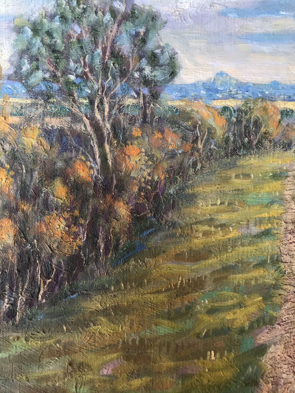 The Beginning of Autumn, Original oil Painting, Ready to Hang For Sale 3