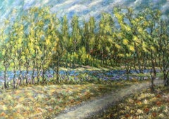 Le paysage de la région de Sumy, peinture à l'huile originale, faite à la main, prête à accrocher
