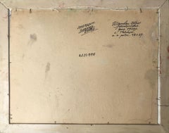 Aldea Tokari, Paisaje, Pintura al óleo original, Lista para colgar