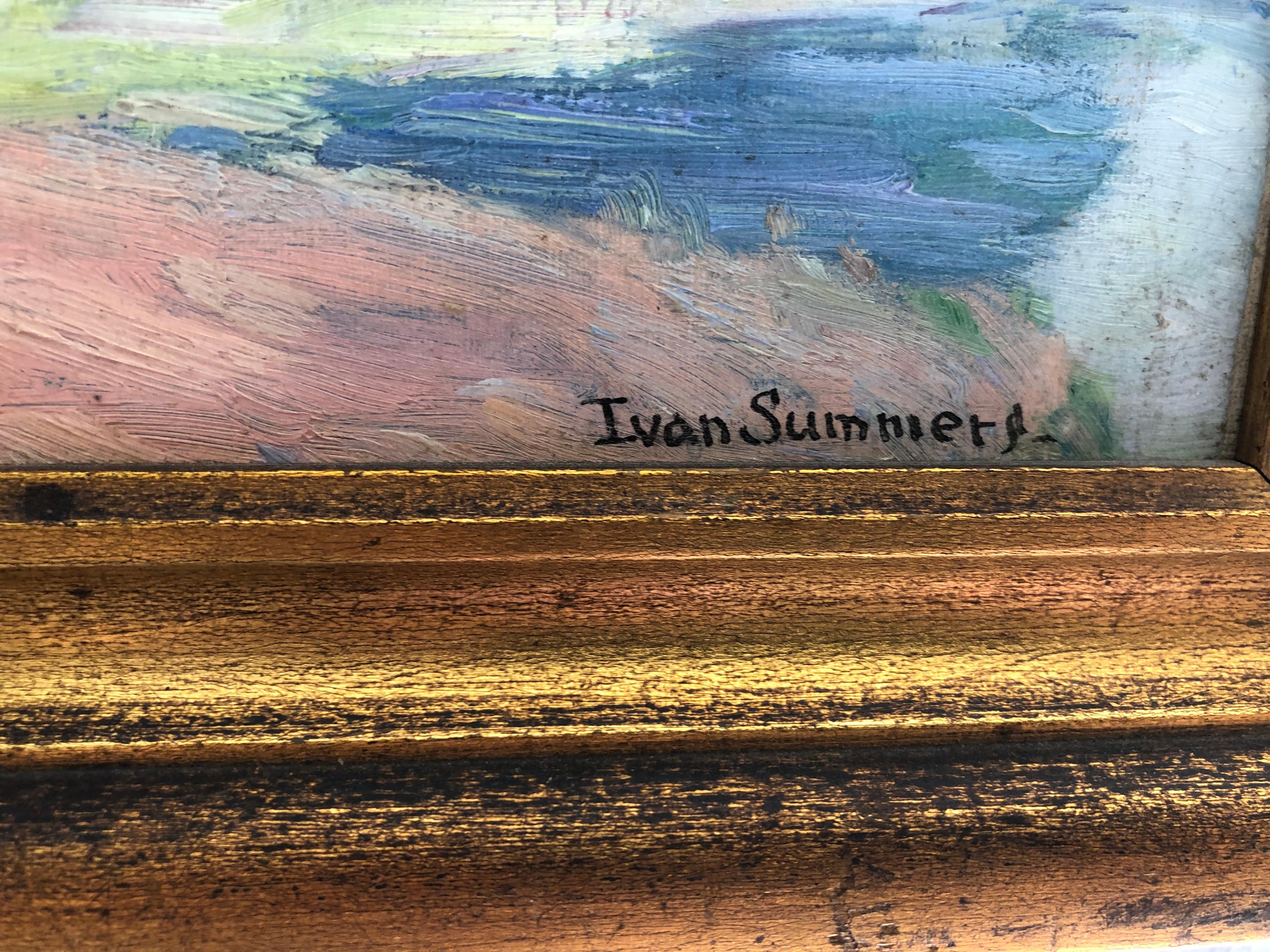 Ivan Summers: 1889-1964. Well listed and important American impressionist. He has had auction results as high as $6,670.  He studied at the St. Louis School of Fine Arts beginning in 1910. He won 3 awards in the St. Louis Art Guild Exhibitions from