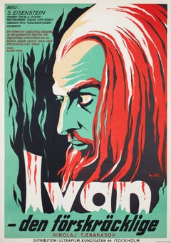 Ivan the Terrible 1945 Swedish Film Poster, Nils Levin