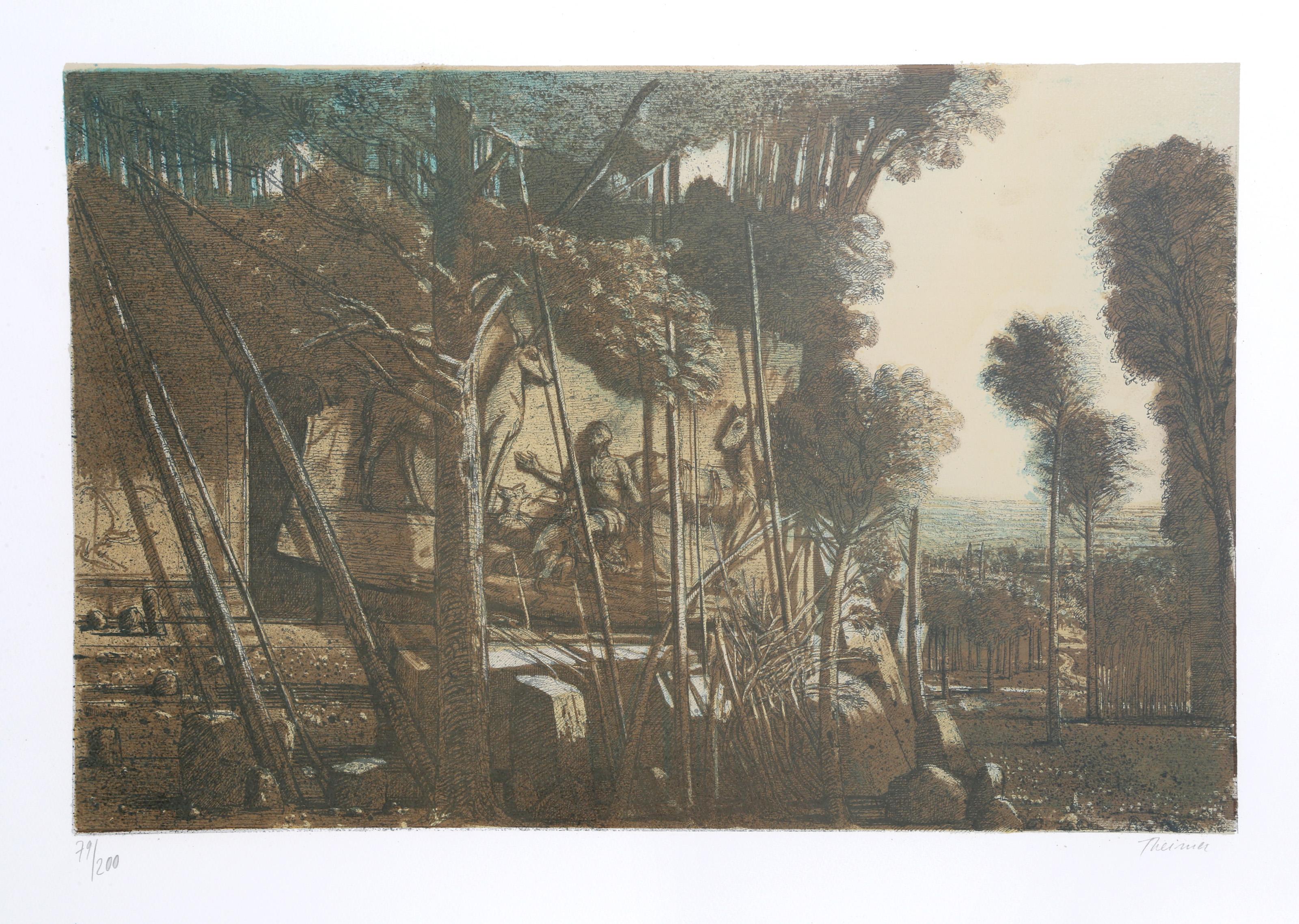 Le Leze, American Realist Lithograph by Ivan Theimer