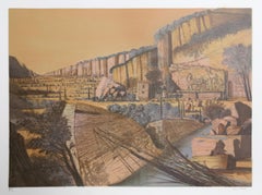 Le Leze II, litografia realista americana di Ivan Theimer