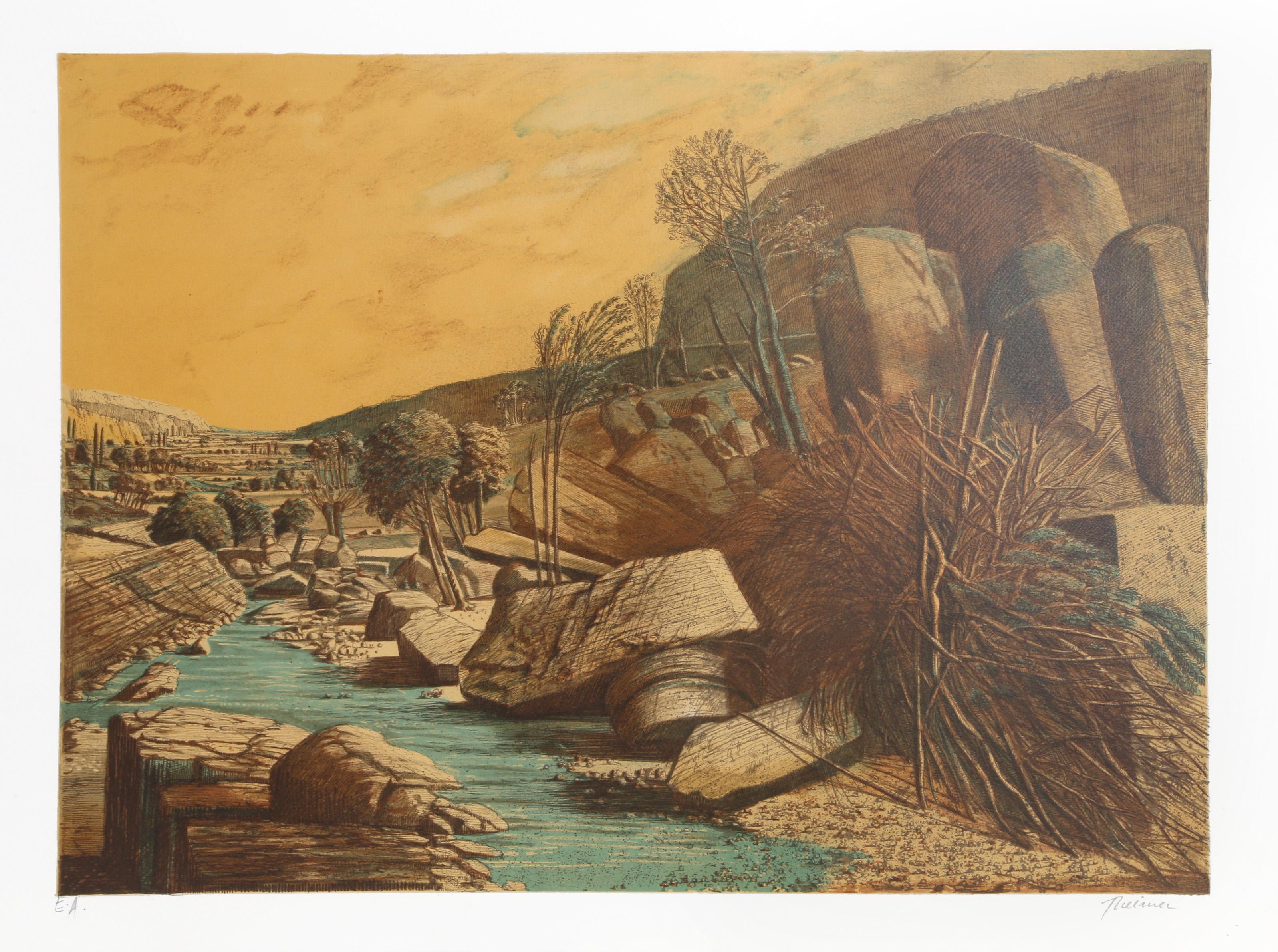Le Leze IV, amerikanische realistische Lithographie von Ivan Theimer
