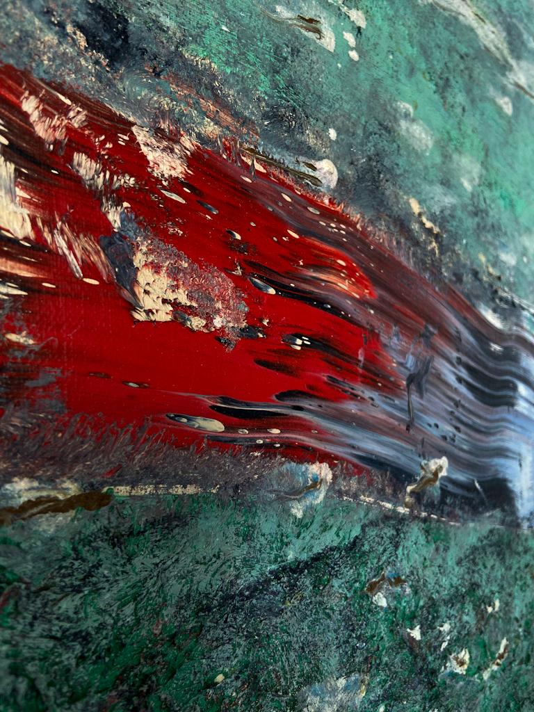 Flow - Gray Abstract Painting by Ivan VASYUTIN 