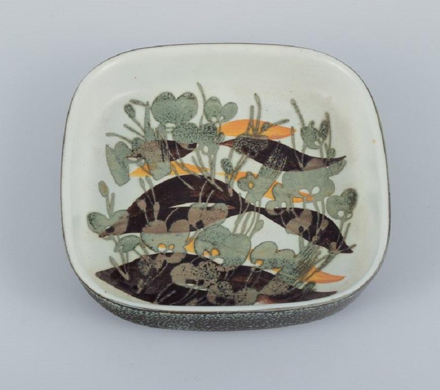 Late 20th Century Ivan Weiss for Royal Copenhagen, Two Faience Dishes, 1980-1984 For Sale