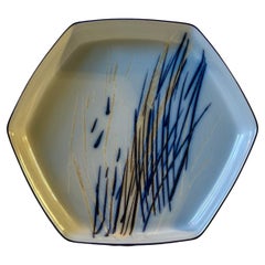 Ivan Weiss Glazed Hexagonal Porcelain Dish for Royal Copenhagen