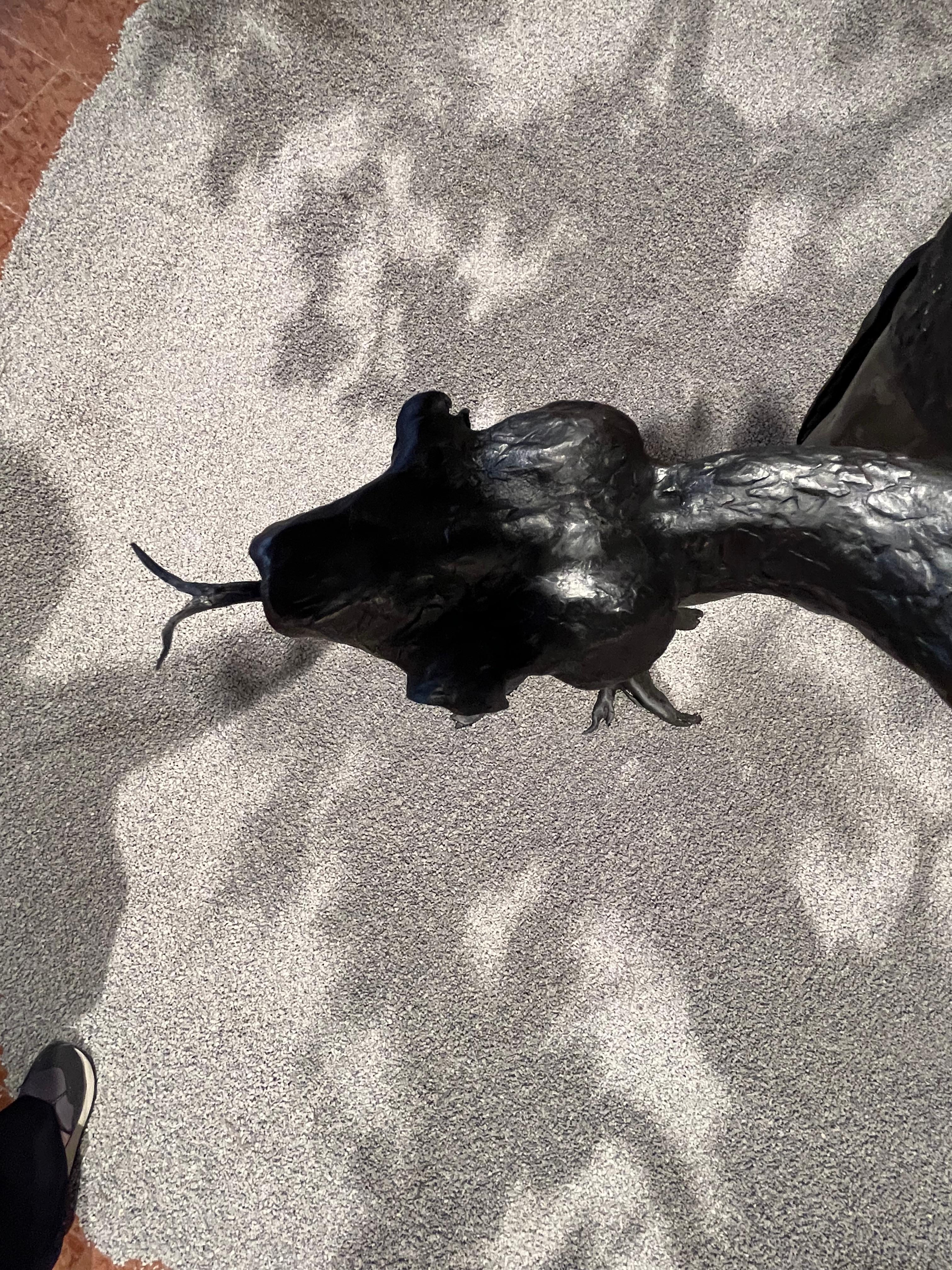 Black unique wrought Iron Fig Tree  - majestic outdoor indoor sculpture in vendita 2