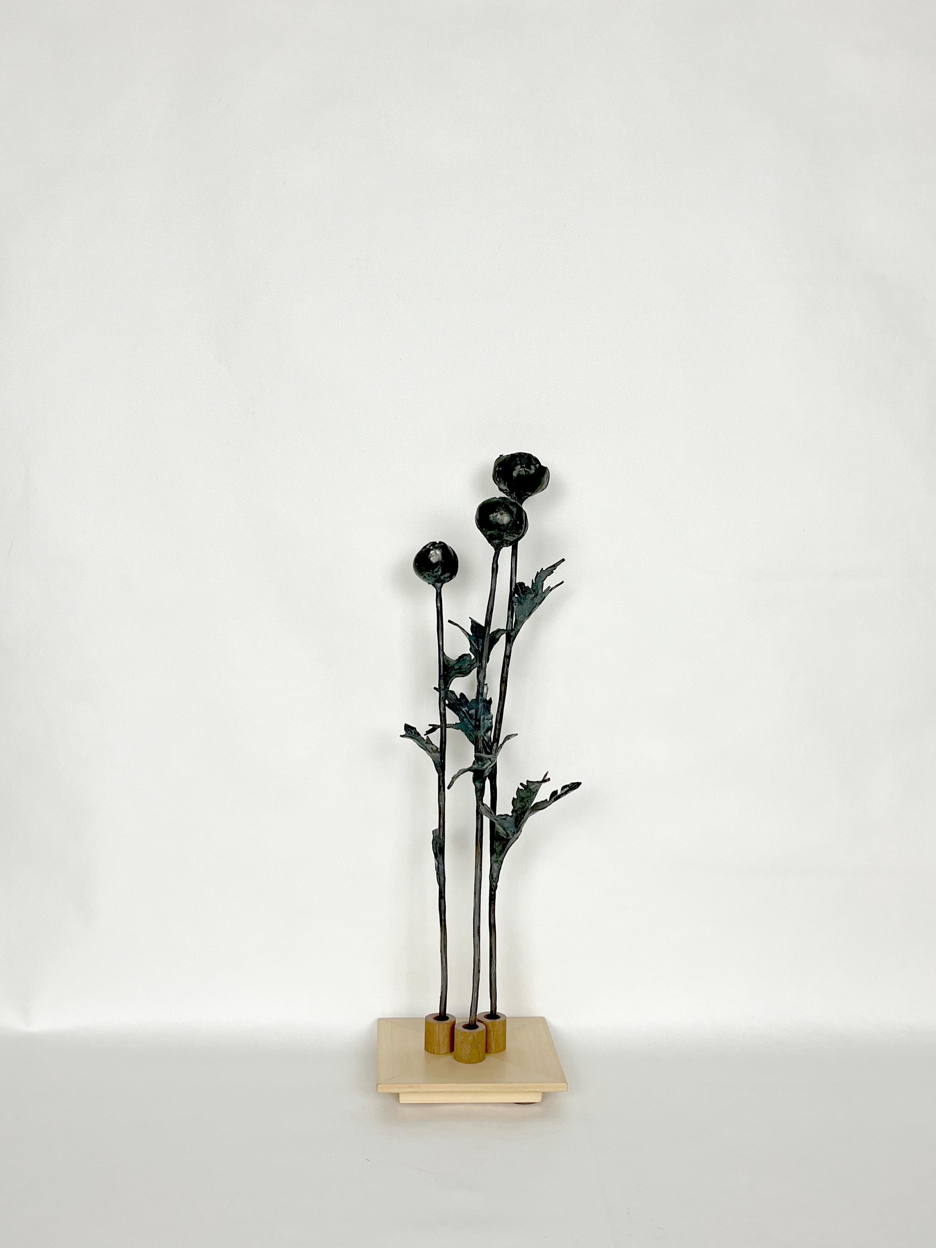 Buttercups hand-forged in iron - Sculpture de Ivan Zanoni