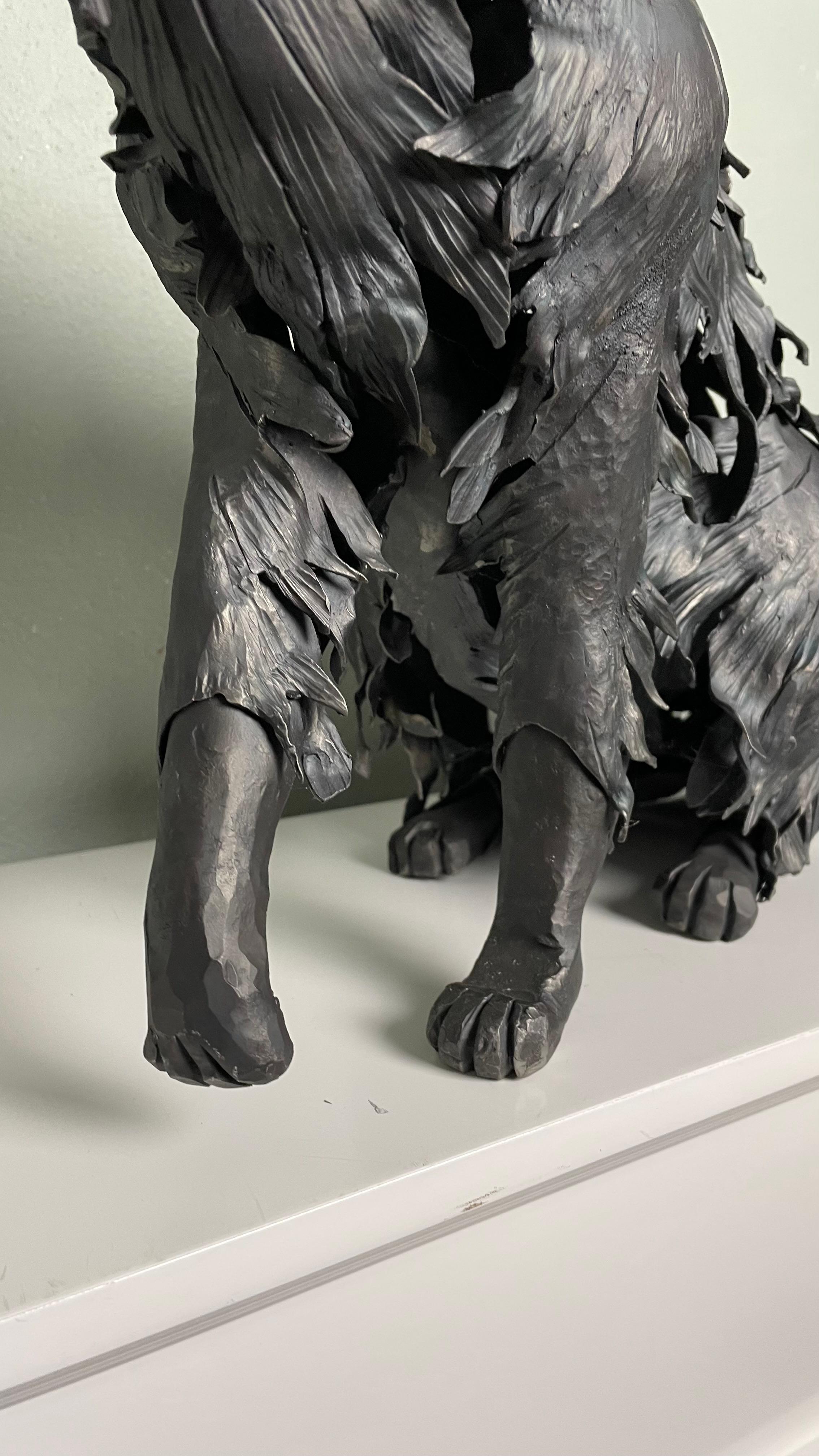 An exquisite and highly tasteful sculpture, The Cat is one of the most recent artworks by the Italian master blacksmith Ivan Zanoni who has recently been put on display at MART, Museum of Modern Art in Rovereto (the most prominent in Italy), which