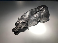 Majestic iron black bear sculpture forged by Ivan Zanoni