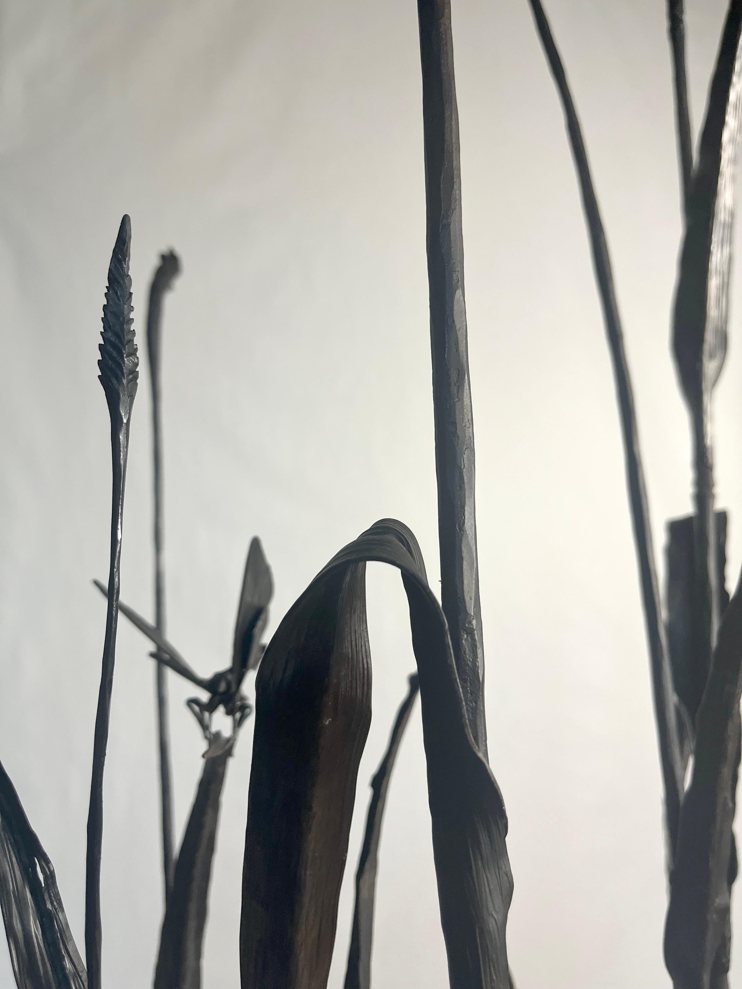 Incredible iron hand forged reed  Perfect outdoor and indoor sculpture in vendita 4